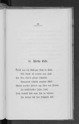 16. Werthe Gäste.
