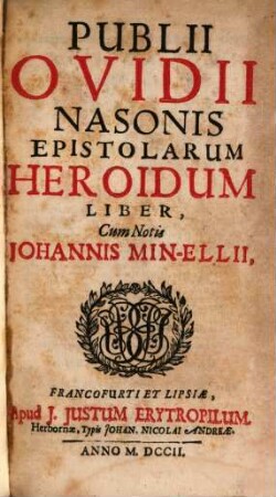 Publii Ovidii Nasonis Epistolarum Heroidum Liber