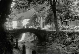 Lohmen, Fußgängerbrücke über die Wesenitz