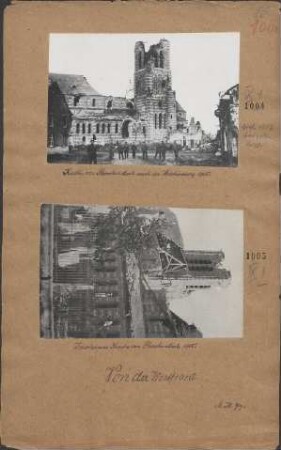 Kirche von Passchendaele nach der Beschießung