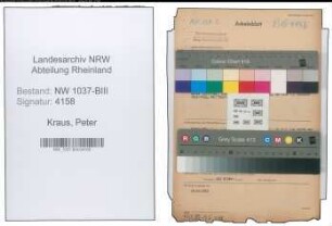 Entnazifizierung Peter Kraus , geb. 01.02.1898 (Ingenieur)