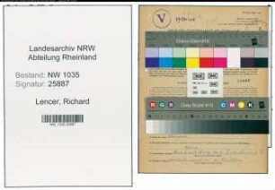 Entnazifizierung Richard Lencer , geb. 01.12.1899 (Kaufmann)