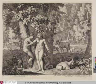 [Adam und Eva im Paradies; Temptation of Man]