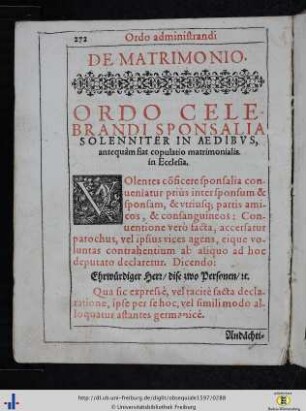 24. Ordo celebrandi sponsalia.