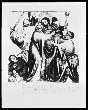 Passionsaltar — Mitteltafel mit acht Bildfeldern — Gefangennahme Christi