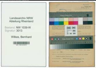 Entnazifizierung Bernhard Wilkes , geb. 29.06.1884 (Weber)