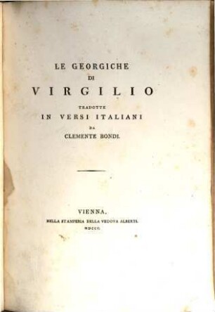 Le Georgiche Di Virgilio