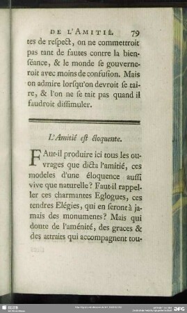 L' Amitié est éloquente