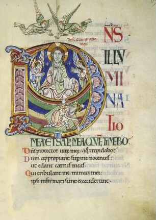 Albani-Psalter & Psalter der Christina von Markyate — S. 119 - Historisierte Initiale mit Pantokrator
