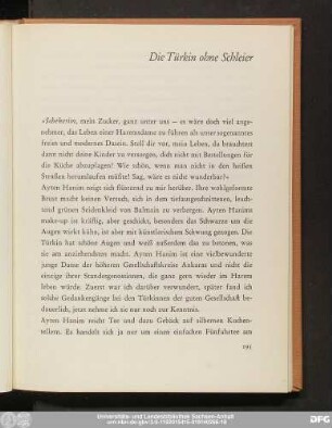 Die Türkin ohne Schleier