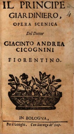 Il Principe Giardiniero : Opera scenica