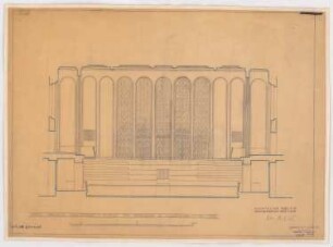 Konzerthaus, Breslau Umbau: Aufriss Orgelwand 1:50