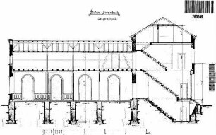 Bronnbach (Tauber): Empfangsgebäude Längenschnitt