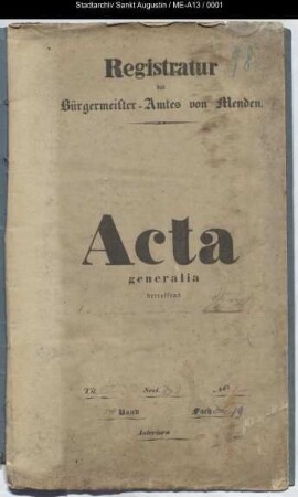 Einführung einer neuen Kreisordnung - generalia -