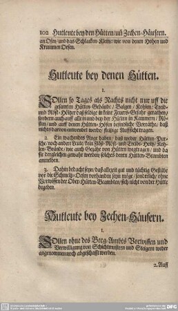 Gutleute bey denen Hütten.