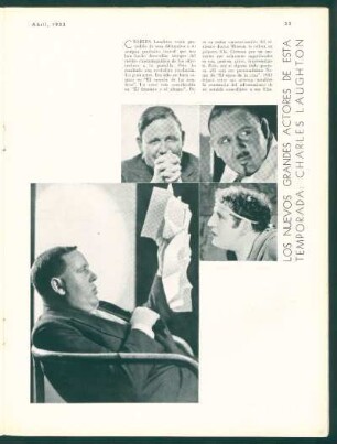 Los nuevos grandes actores de esta temporada: Charles Laughton