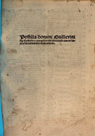 Postilla super epistolas et evangelia collecta