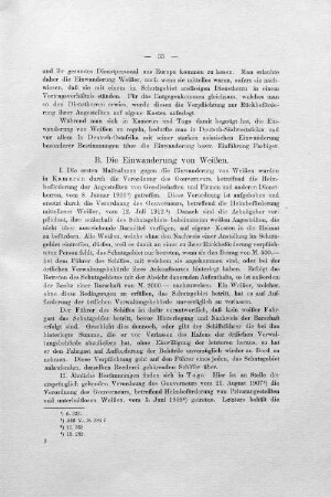 B. Die Einwanderung von Weißen