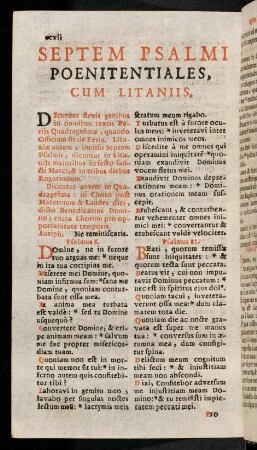 ccxii-ccxxviii, Septem Psalmi Poenitentiales, cum Litaniis
