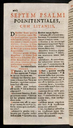 ccxii-ccxxviii, Septem Psalmi Poenitentiales, cum Litaniis
