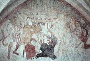 Die Anbetung der Könige und der heilige Christophorus