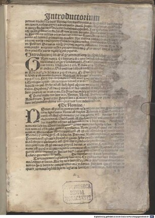 Grammatica nova : mit Vorrede von Johannes Cassis und mit Brief von Matthaeus Moretus an Cassis