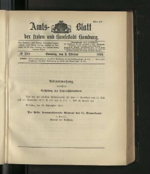 No. 218, 3. Oktober 1915