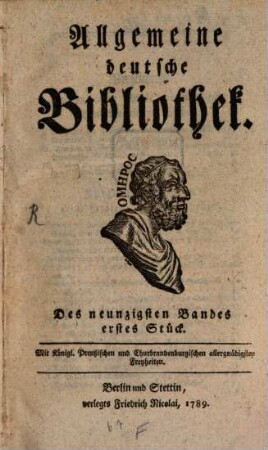 Allgemeine deutsche Bibliothek. 90. 1789