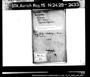 Der Kaufmann Jacob Hermann Schatteburg als Senator der Stadt Norden