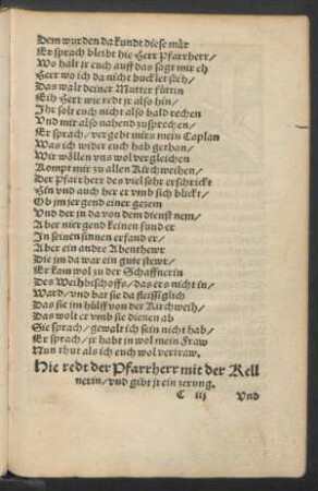 Hie redt der Pfarrherr mit der Kellnerin ...
