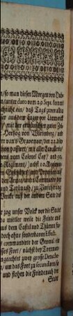 Gründliche Relation Von Capitulation und Ubergab der Stadt und Vestung Limmerick in Irrland : Aus Whitall, vom 5. (15.) Octob. 1691.