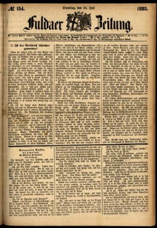 Ausgabe vom Dienstag, den 10. Juli 1883.