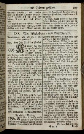 XXX. Von Versuchung- und Anfechtungen.