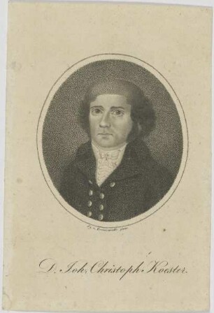 Bildnis des Joh. Christoph Koester