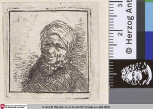[Kleine Büste einer Bäuerin; Bust of a peasant; Paysanne qui rit]