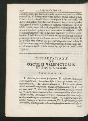 Dissertatio XX. Osculis Valedictoriis Et Emortualibus.