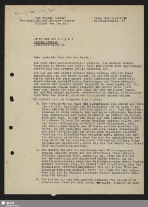 Nr. 29a. Heyde, Otto von der