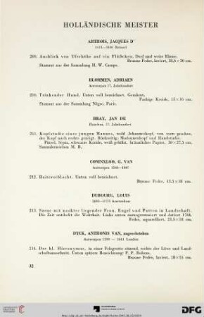 Holländische Meister (Nr. 209-238)