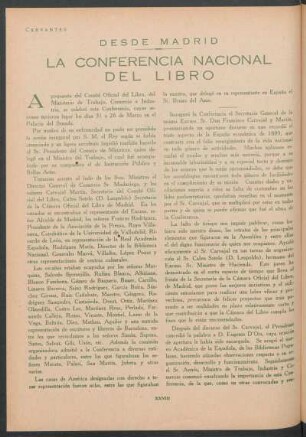 Desde Madrid - La Conferencia Nacional del Libro