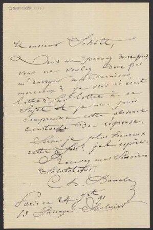 Brief an B. Schott's Söhne : 24.07.1890