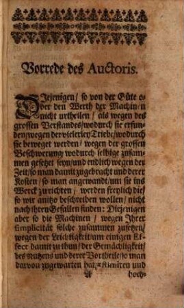 La Mechanique du Feu oder Kunst Die Würckung des Feuers zu vermehren, und die Kosten davon zu verringern : Mittelst neu-erfundenen Caminen und Ofen, welche dem Rauch nicht unterworffen, vielmehr mit besondrer Commodité geheitzet, und die Helffte der sonst darzu benöthigten Materialien ersparet werden können