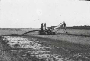 Aushubverteilung des hydraulischen Grabenreinigers.