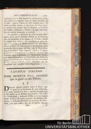 Capitulo Tercero. dase noticia del dinero que se gastó en esta Fábrica.