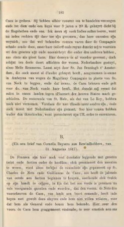 B. (Uit een brief van Cornelis Buysero aan Bewindhebbers, van 31 Augustus 1617)