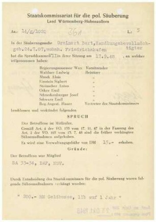 Greinert, Bert