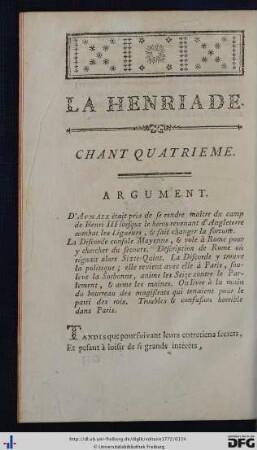 Chant Quatrieme.