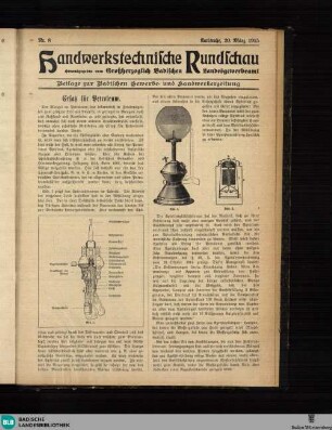 Handwerkstechnische Rundschau, Handwerkstechnische Rundschau