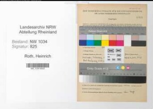 Entnazifizierung Heinrich Roth , geb. 21.12.1893 (Generalleutnant)