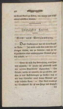 Zwanzigstes Capitel. Neid und Verläumdung