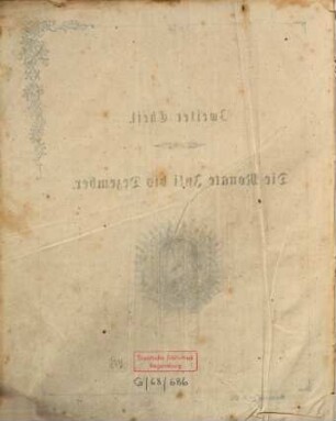 Marianum : Legende von den lieben heiligen und gottseligen Dienern Unserer Lieben Frau und den berühmtesten Gnadenorten der hohen Himmelskönigin ; mit 1 Titelstahlstiche, allegorischem Titel und vielen schönen Bildern in feinem Holzstich, 2. Die Monate Juli bis Dezember